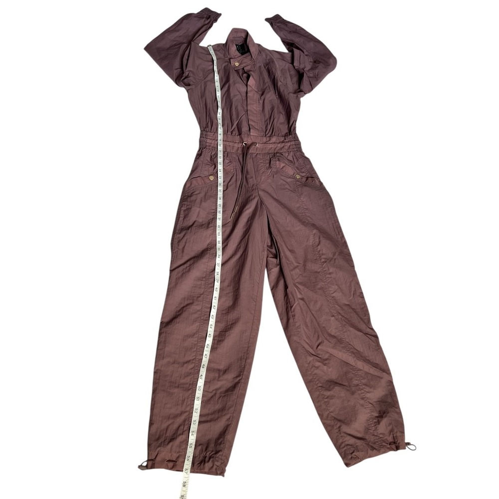 Athleta x‎ Alicia Keys Utility Jumpsuit Nylon Open Back Mauve Parachute Womens 0 - Picture 8 of 16